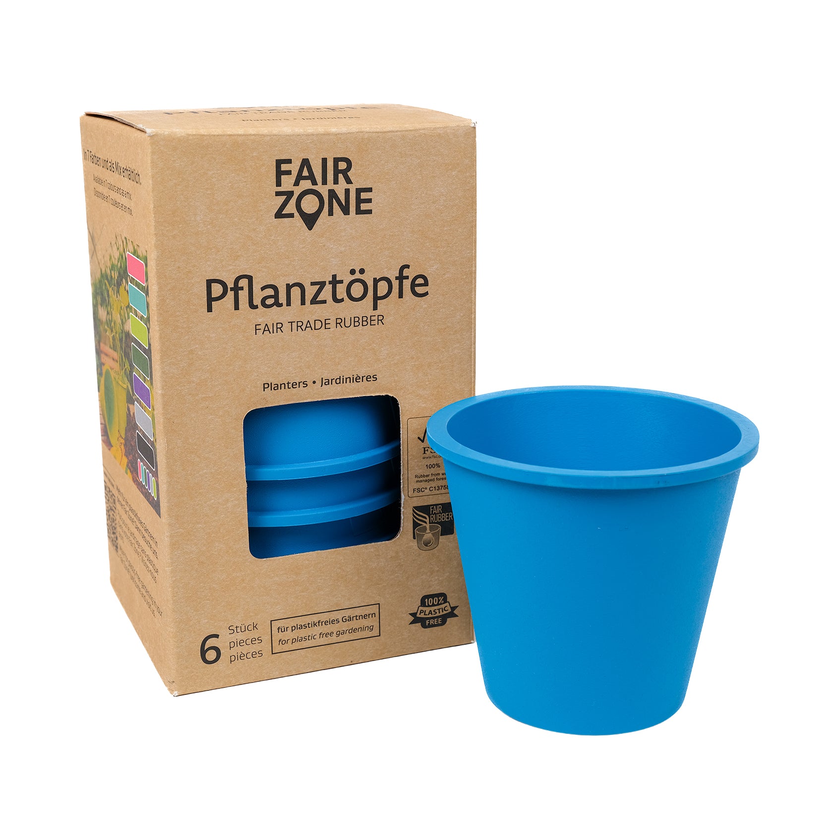 coloured plastic plant pots uk Natural Rubber Plant Pots - Pack of 6 - FSC-certified
