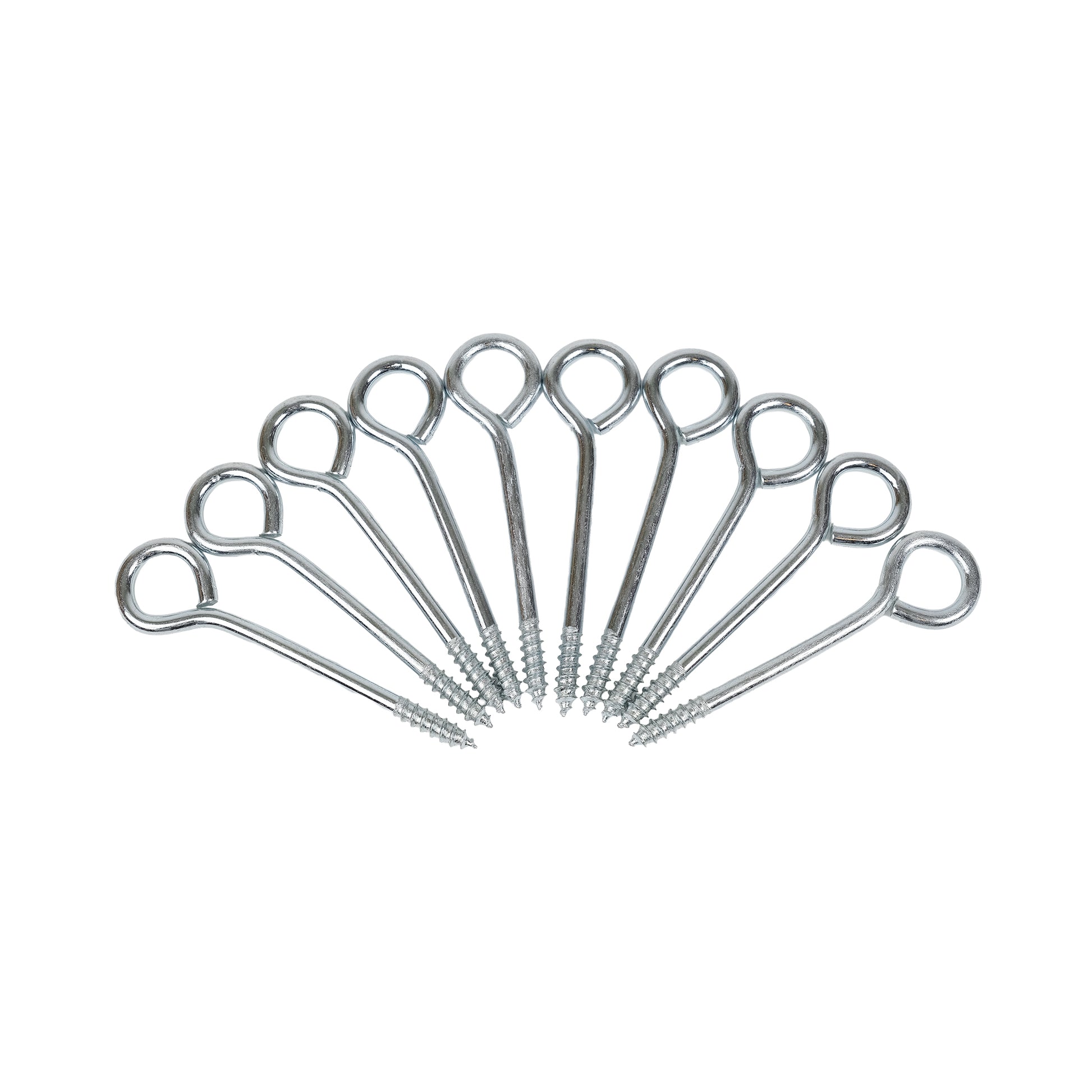 Ten 75mm screw vine eyes.