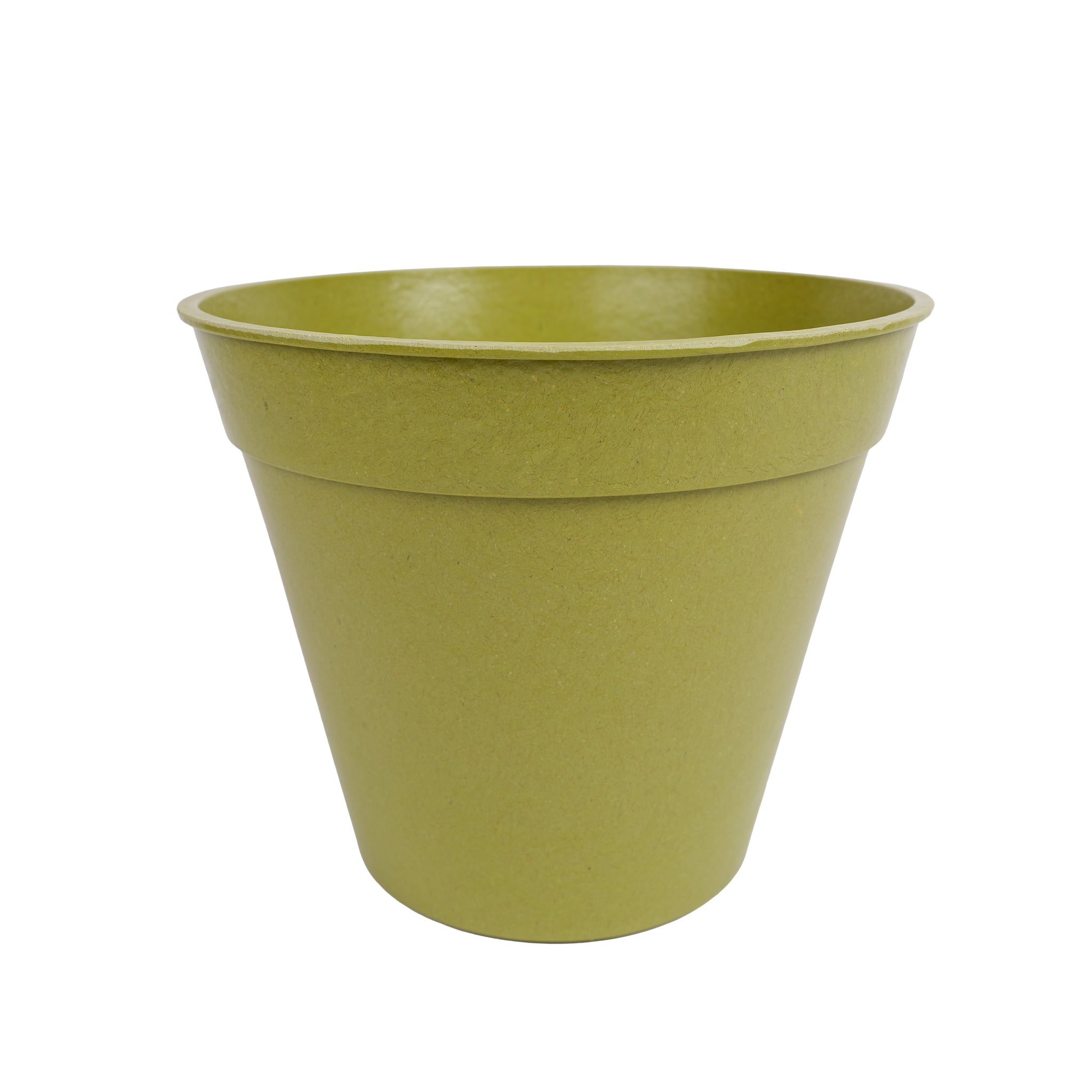 8 inch bamboo plant pot in sage green colour.