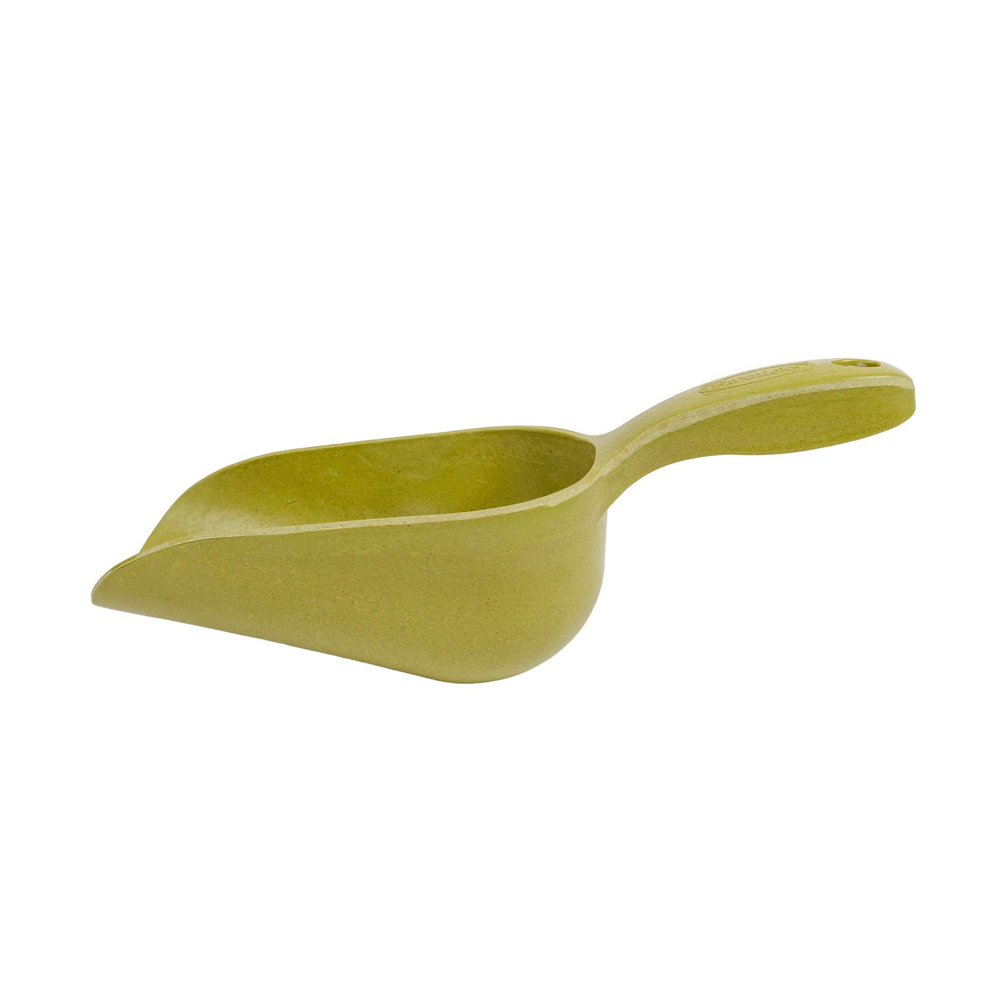 Bamboo soil scoop.