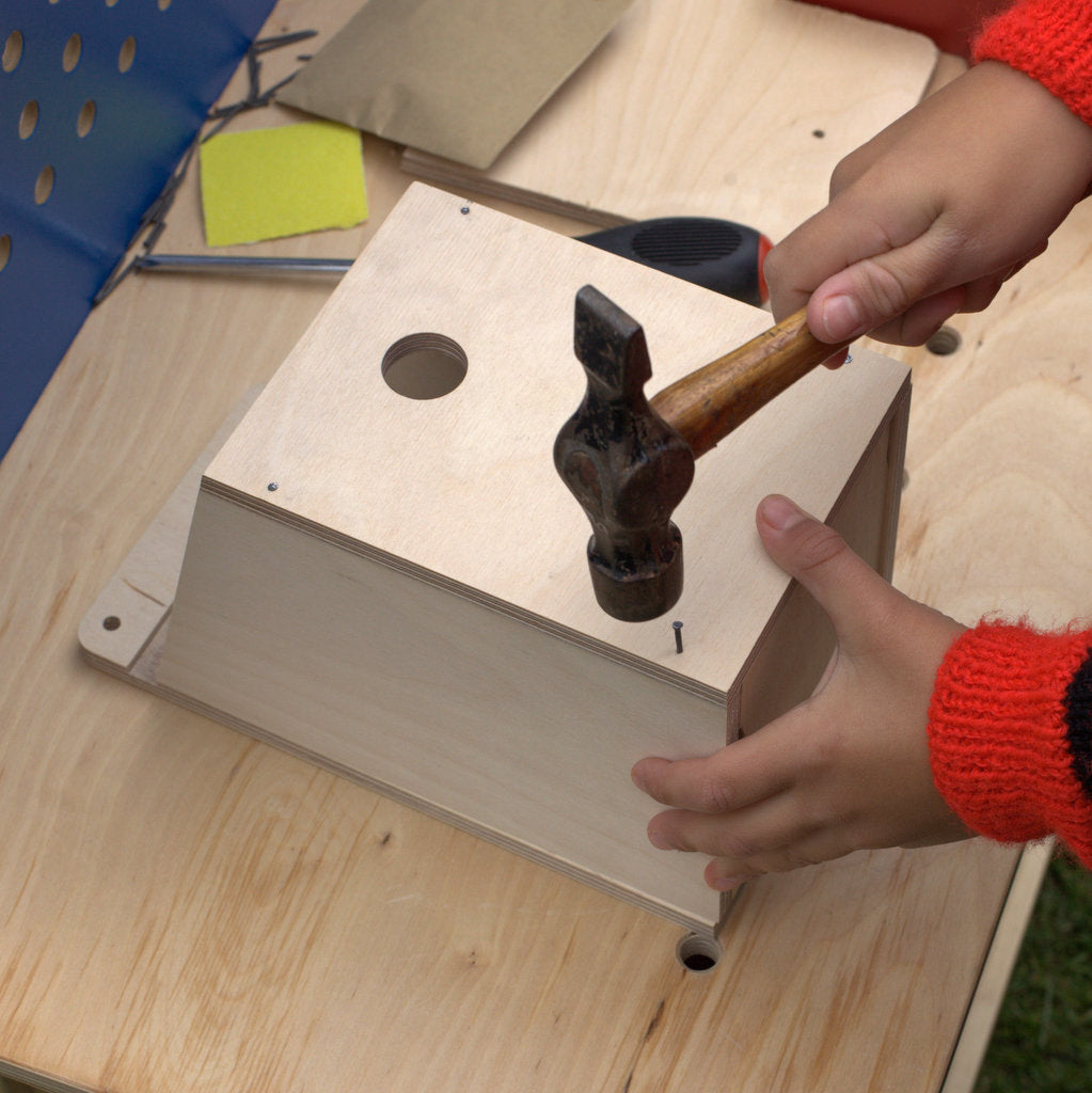 Bird nest box kit made of FSC certified plywood.
