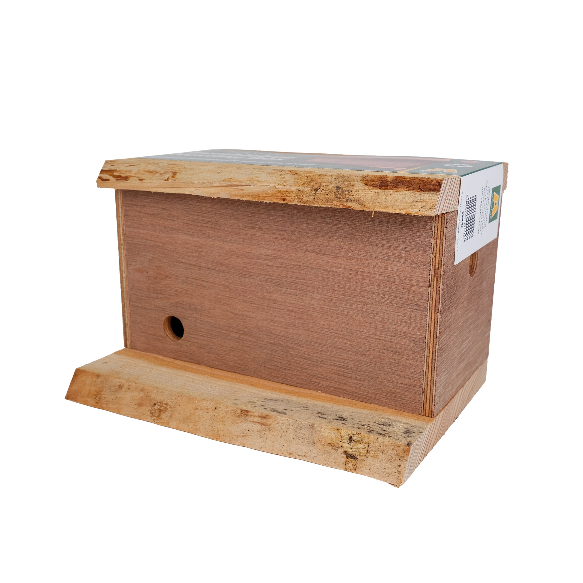 Wooden nesting box for bumblebees.