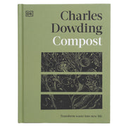 Book titled 'Compost' by Charles Dowding with green cover and black text.