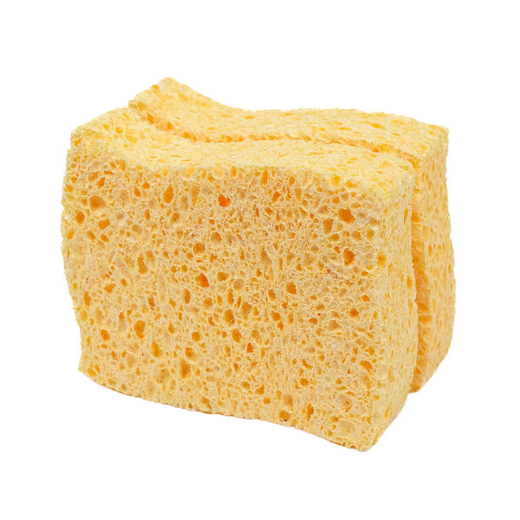 Two small compostable sponges.