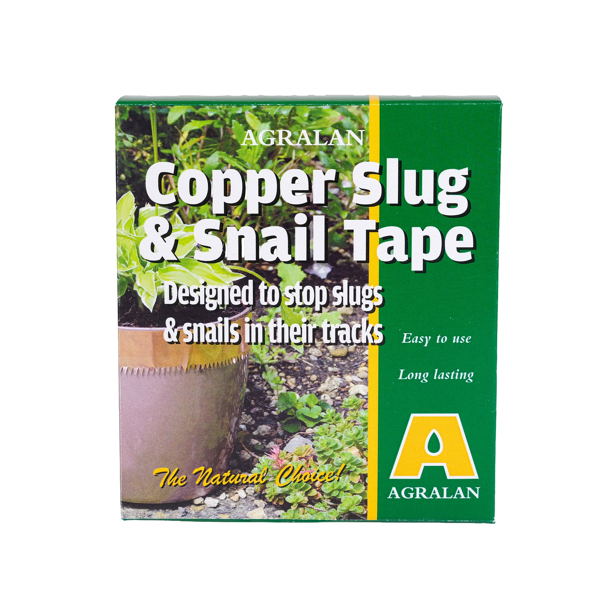 Copper slug and snail tape in a cardboard box.