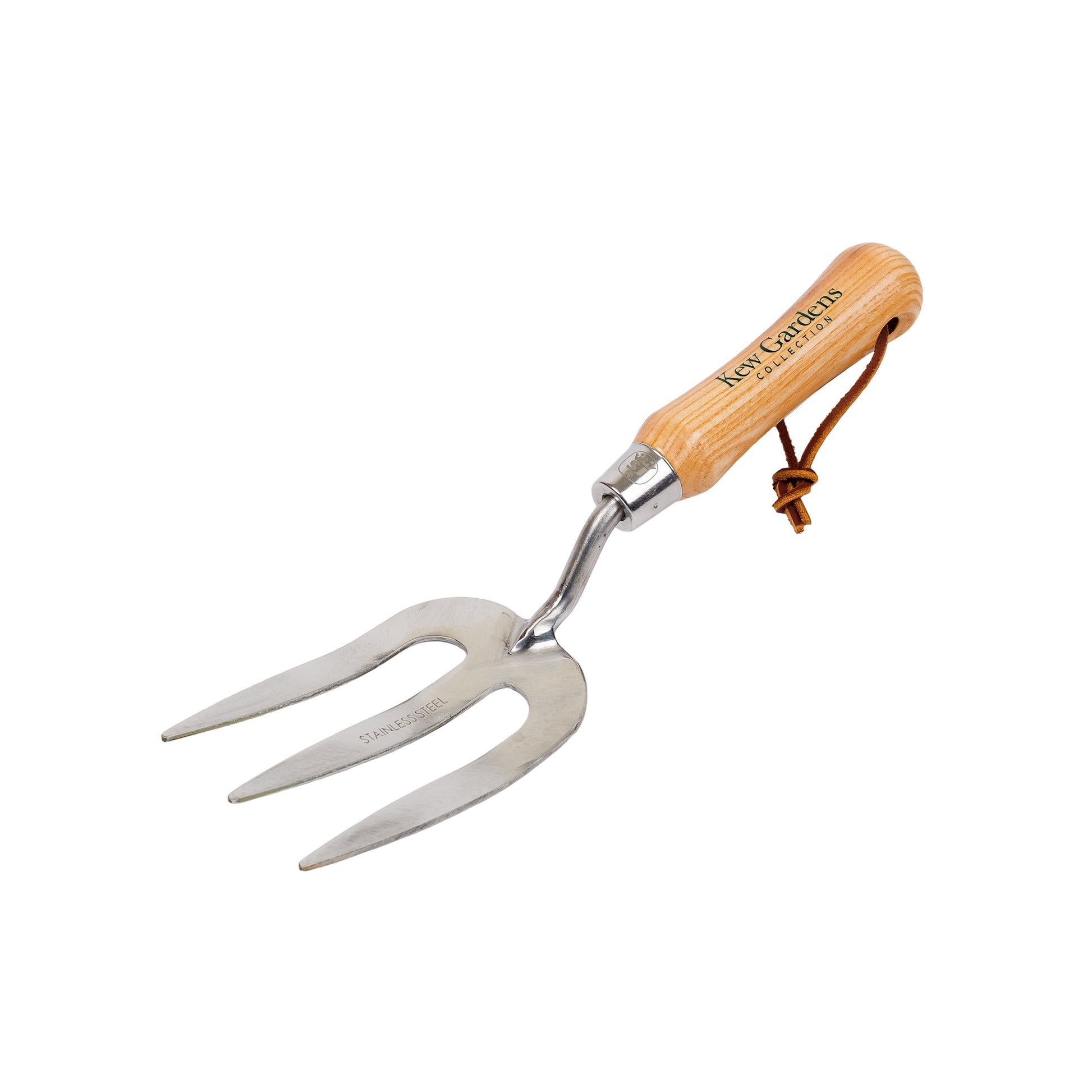 Kew Gardens hand fork by Spear and Jackson made of stainless steel and FSC certified wood.