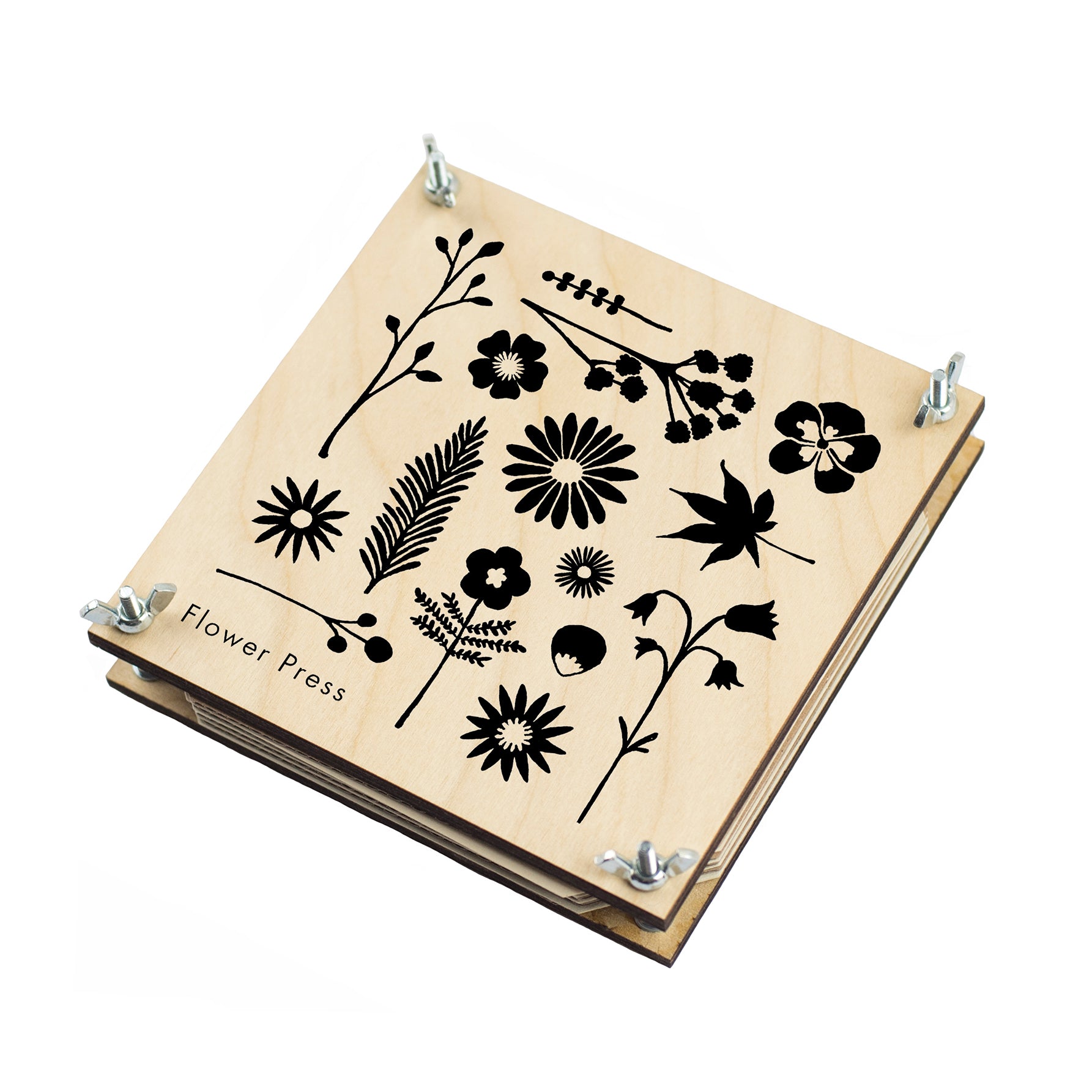 Floral Silhouette Design Flower Press