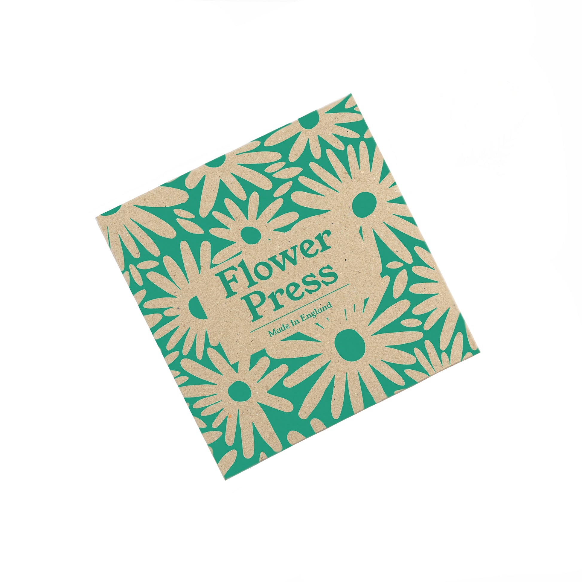 Daisy design flower press made of sustainably sourced board.