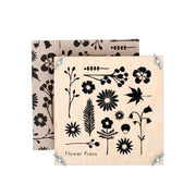 Floral silhouette design flower press made of FSC certified plywood.