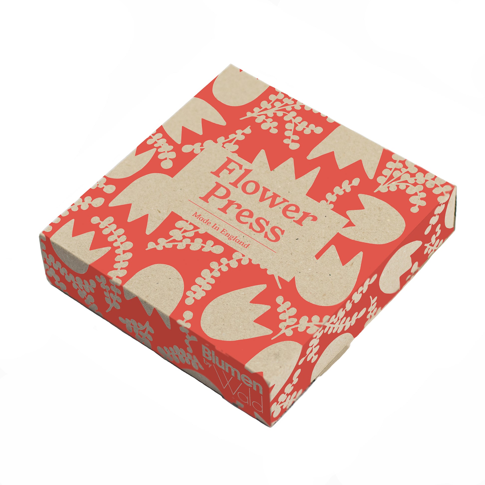 Tulip design flower press made of sustainably sourced board.