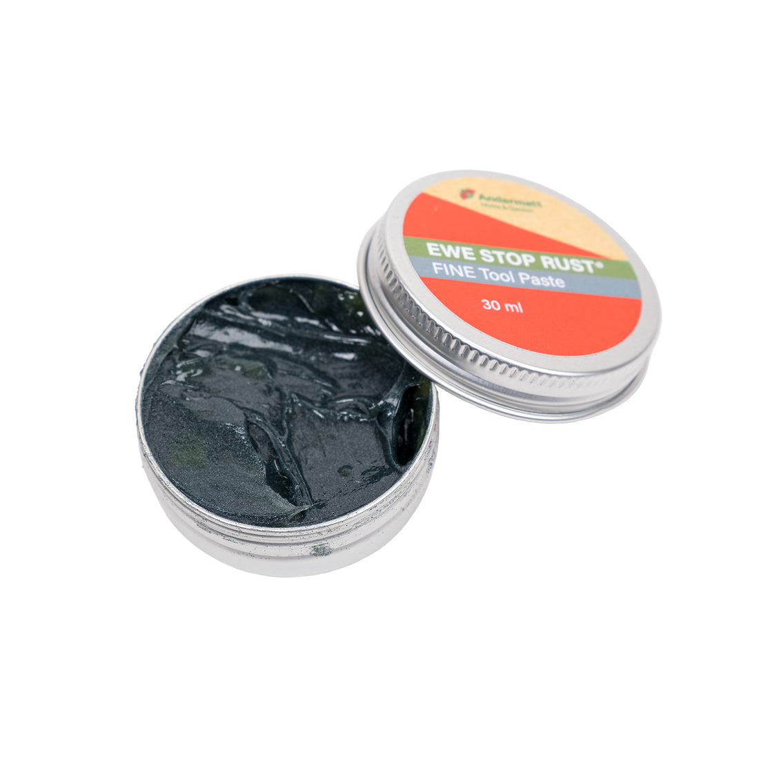 30 ml metal tin of Garden Tool Anti-Seize Grease with the lid open.