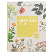 Book cover of 'The Kew Gardener's Guide to Growing Herbs' with botanical illustrations.