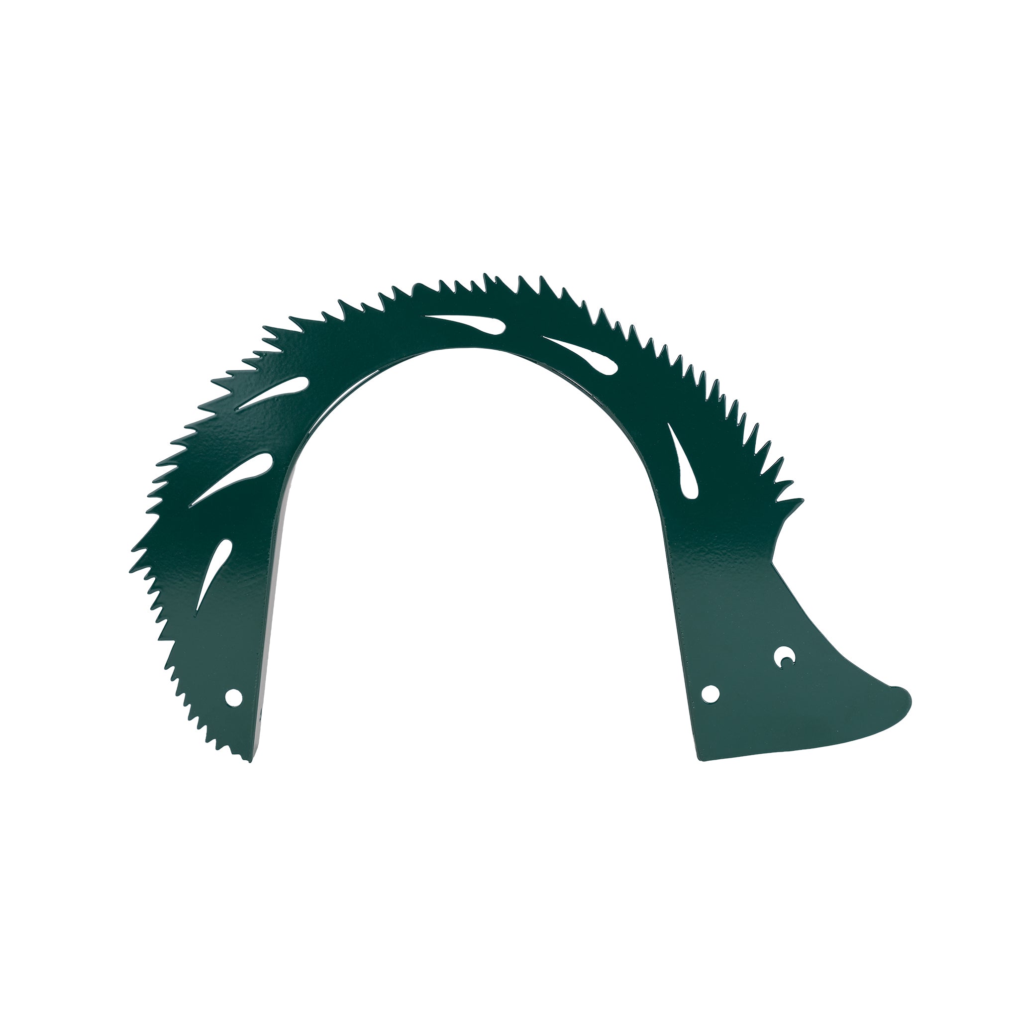 Glossy, green hedgehog shaped hedgehog gate. 