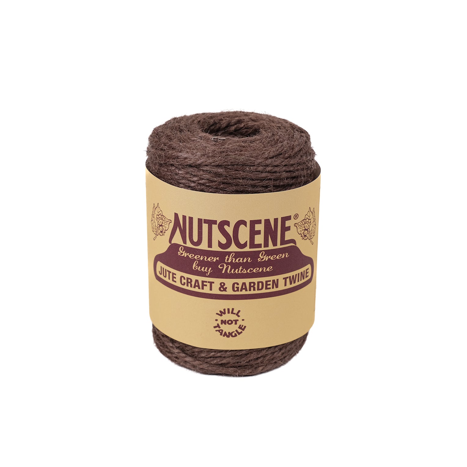 Spool of sixty metre jute garden twine from Nutscene in brown.