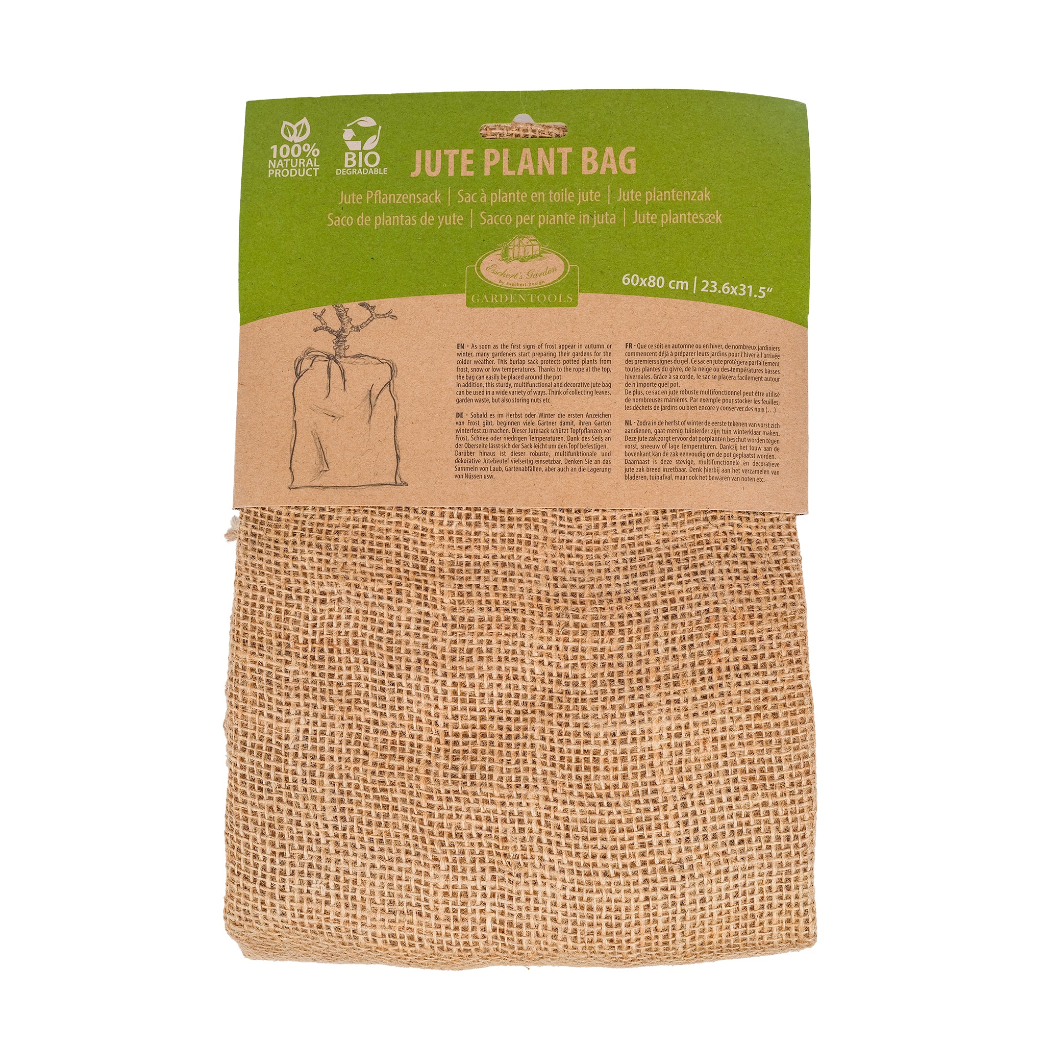 Small jute plant protection bag.