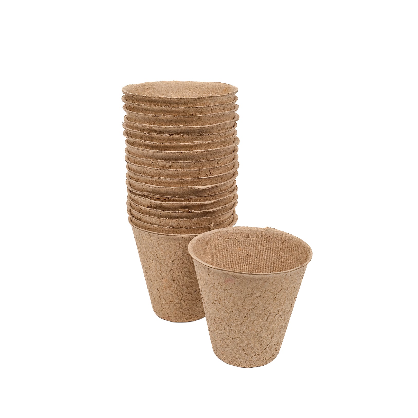 Pack of eighteen, medium sized, paper pulp grow pots.