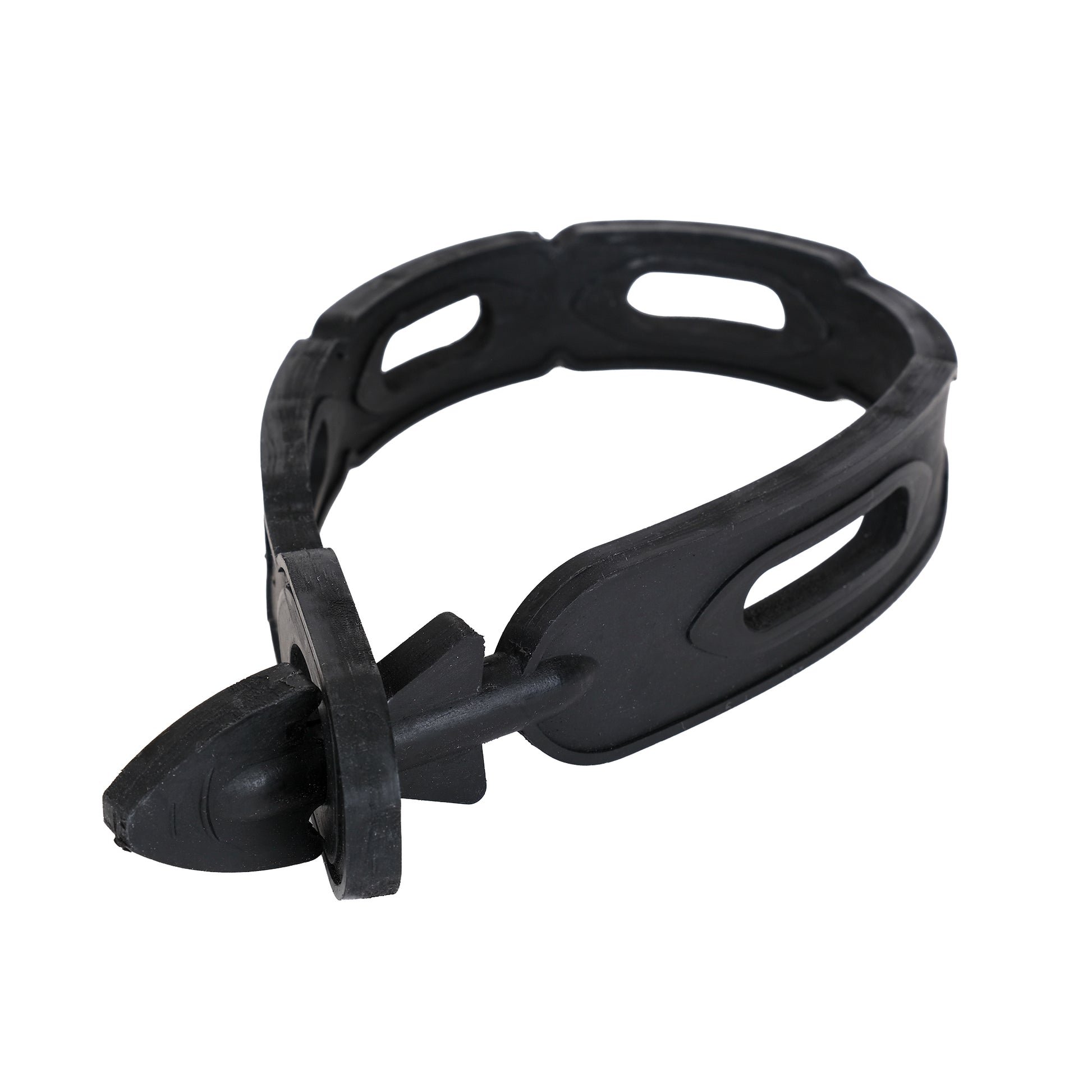 Black, natural rubber tree tie.