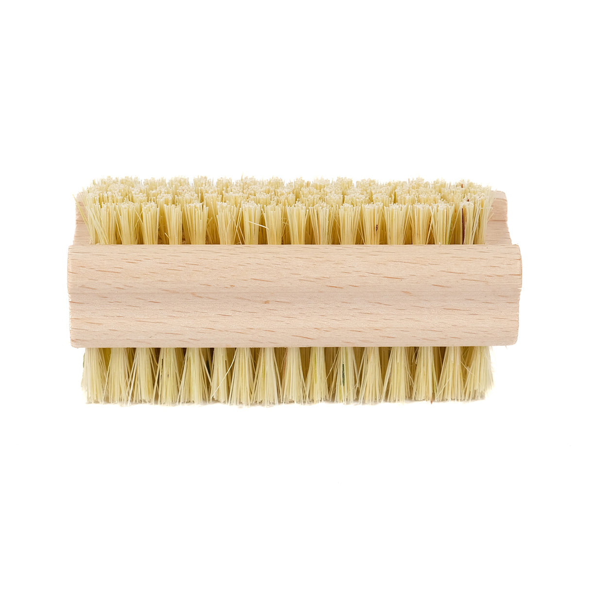Natural Wooden Nail Brush side profile.