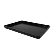 Black, plastic free tray made from FSC certified, fair trade natural rubber.