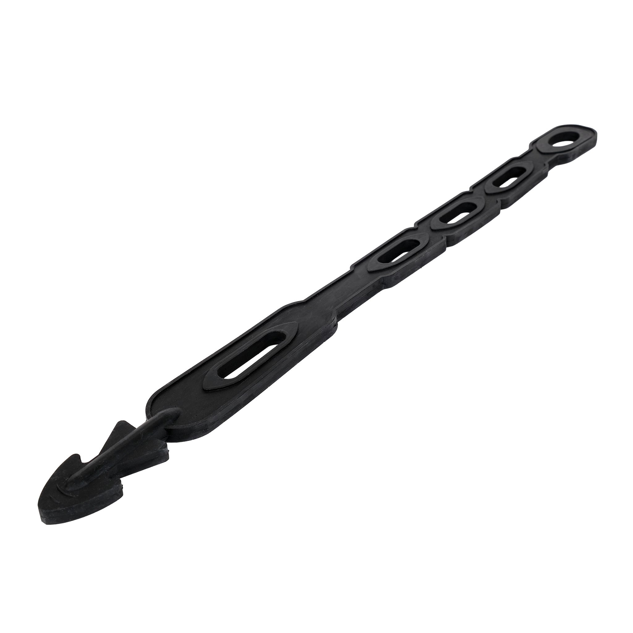 Black, natural rubber tree tie.