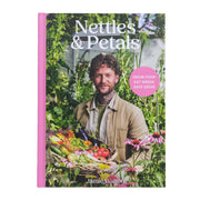 Book titled 'Nettles & Petals' by Jamie Walton, with Jamie holding a basket of vegetables on the cover.