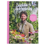 Book titled 'Nettles & Petals' by Jamie Walton, with Jamie holding a basket of vegetables on the cover.
