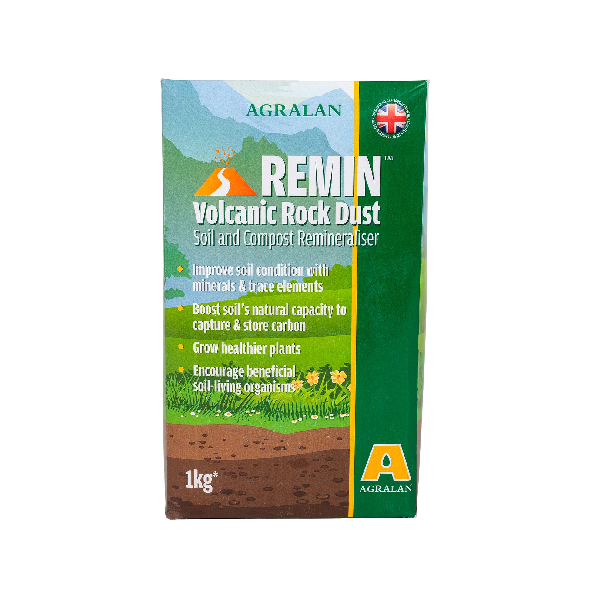 One kilogram box of Organic soil and compost remineraliser.