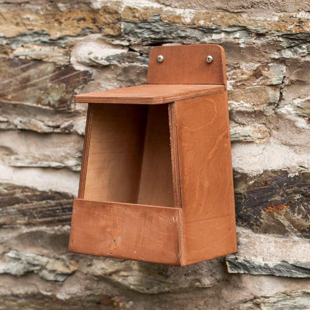 Robin nest box made of FSC certified plywood.