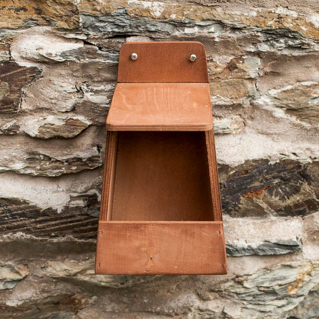 Robin nest box made of FSC certified plywood.