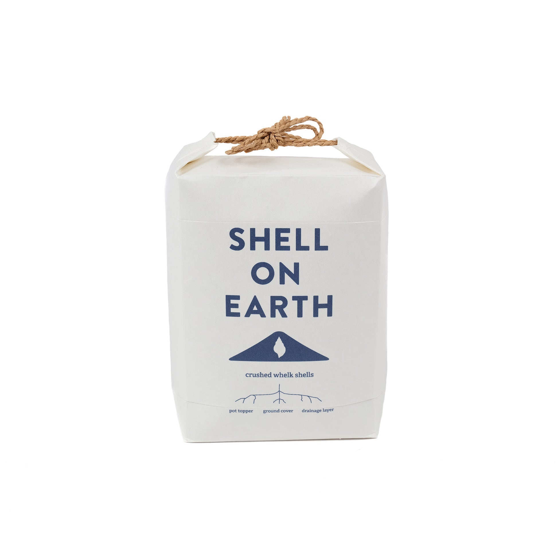 One kilogram mini bag of crushed shells from Shell on Earth. Used for top dressing plants both indoors and outdoors.