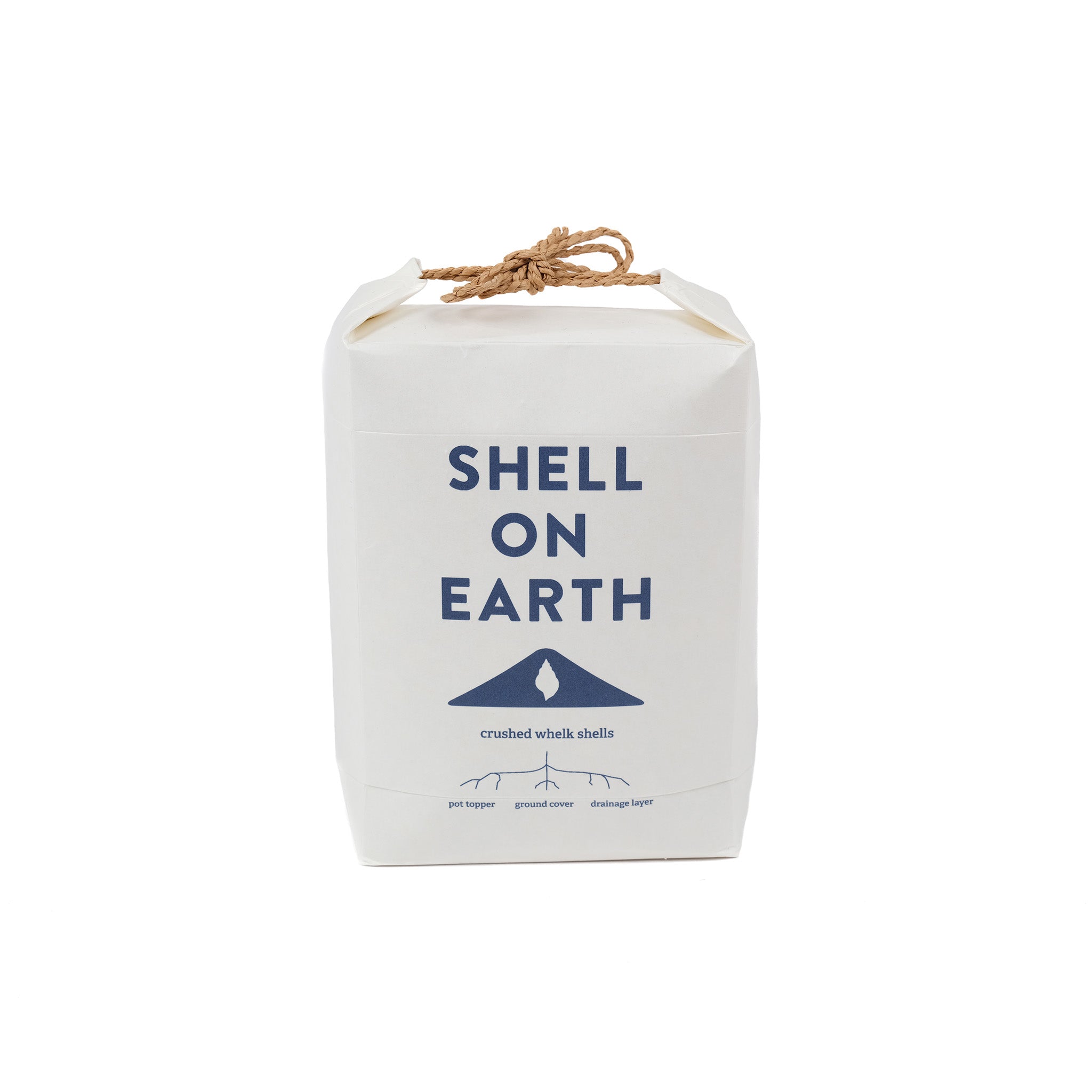 One kilogram mini bag of crushed shells from Shell on Earth. Used for top dressing plants both indoors and outdoors.