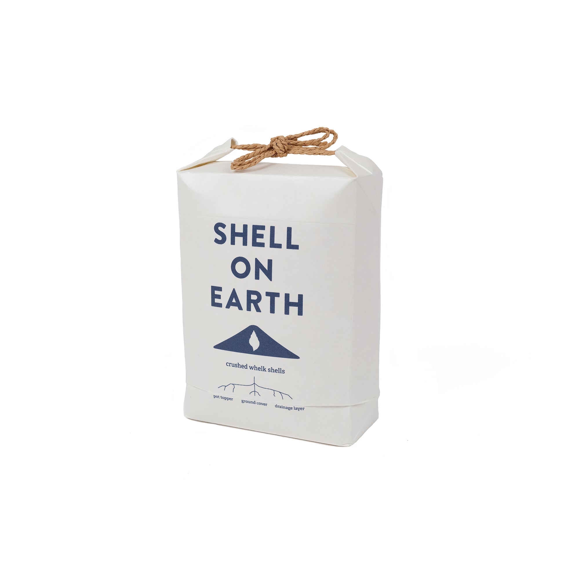 One kilogram mini bag of crushed shells from Shell on Earth. Used for top dressing plants both indoors and outdoors.