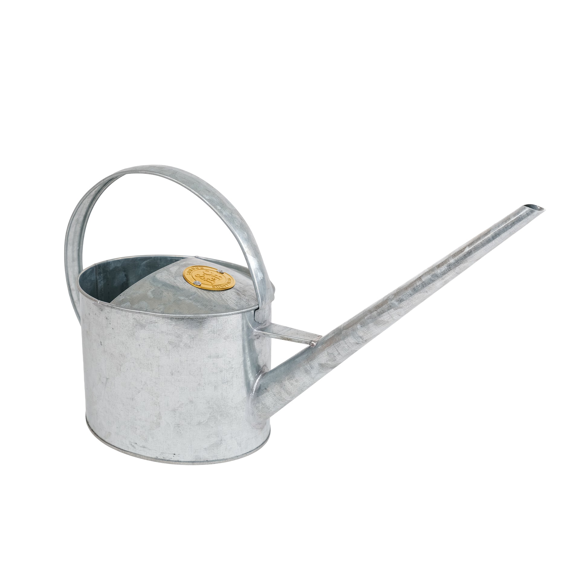 1.7 litre galvanised steel watering can.