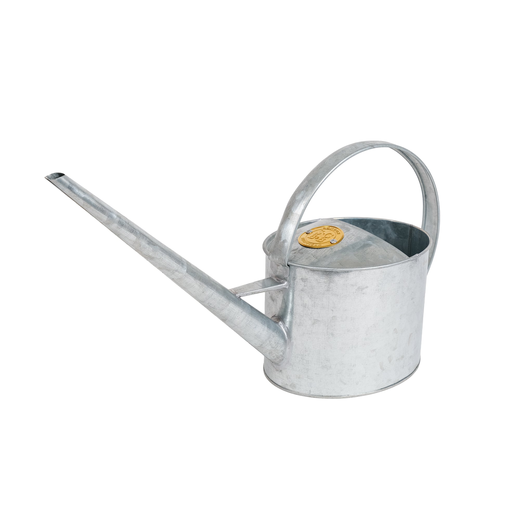 1.7 litre galvanised steel watering can.
