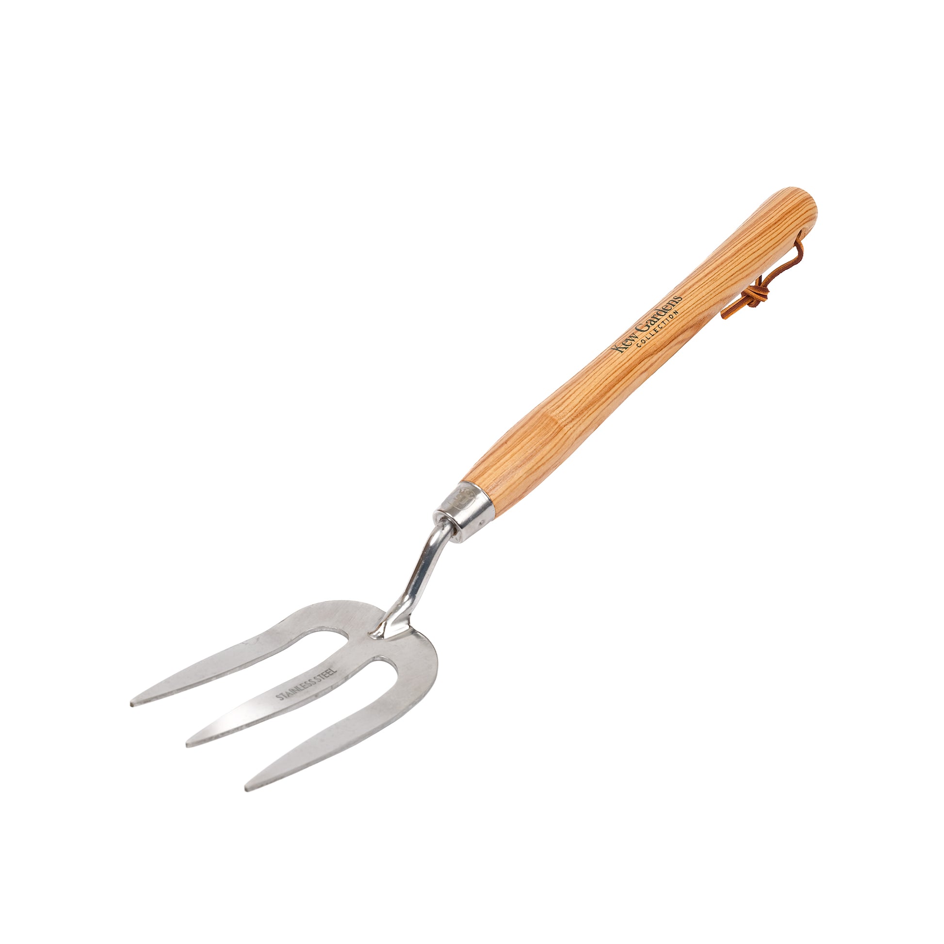 Kew Gardens midi hand fork by Spear and Jackson made of stainless steel and FSC certified wood.