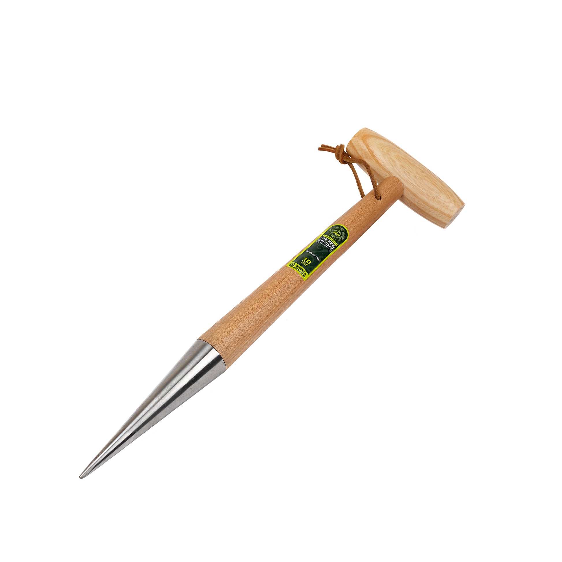 Kew Gardens midi garden dibber by Spear and Jackson made of stainless steel and FSC certified wood.