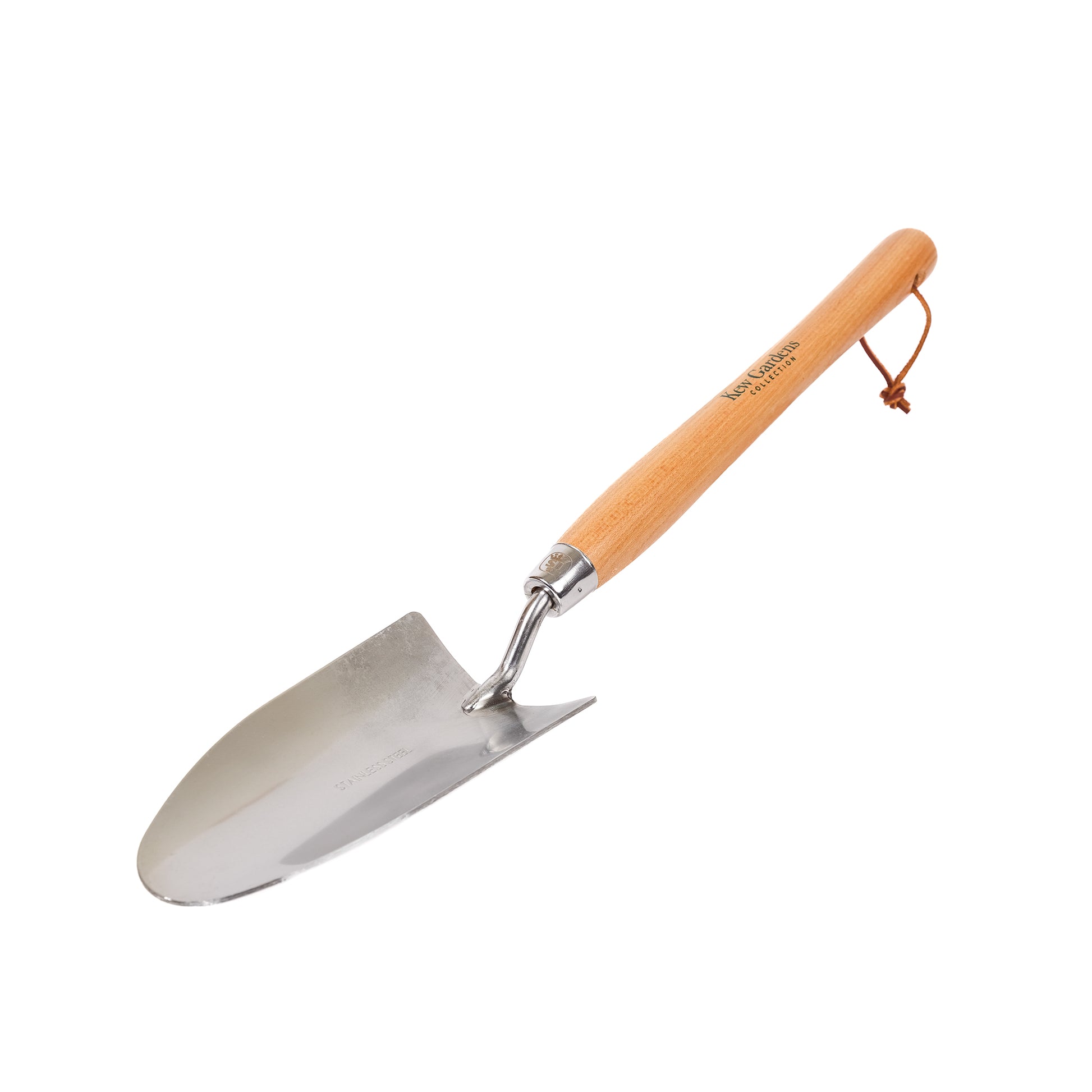 Kew Gardens midi garden trowel by Spear and Jackson made of stainless steel and FSC certified wood.