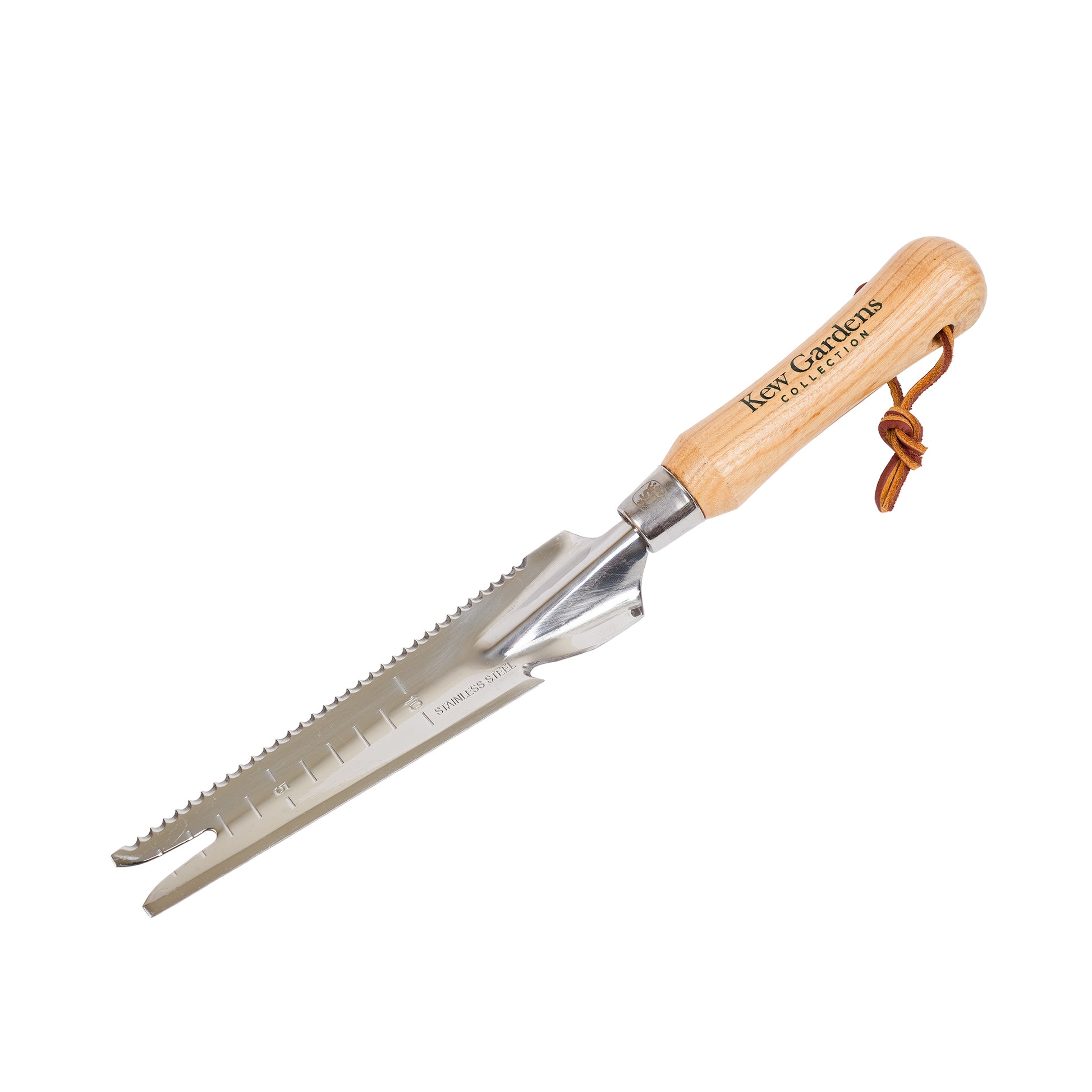 Kew Gardens planting & weeding knife by Spear and Jackson made of stainless steel and FSC certified wood.