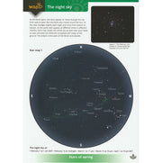 Illustrated fold out laminated guide to the stars of the night sky.