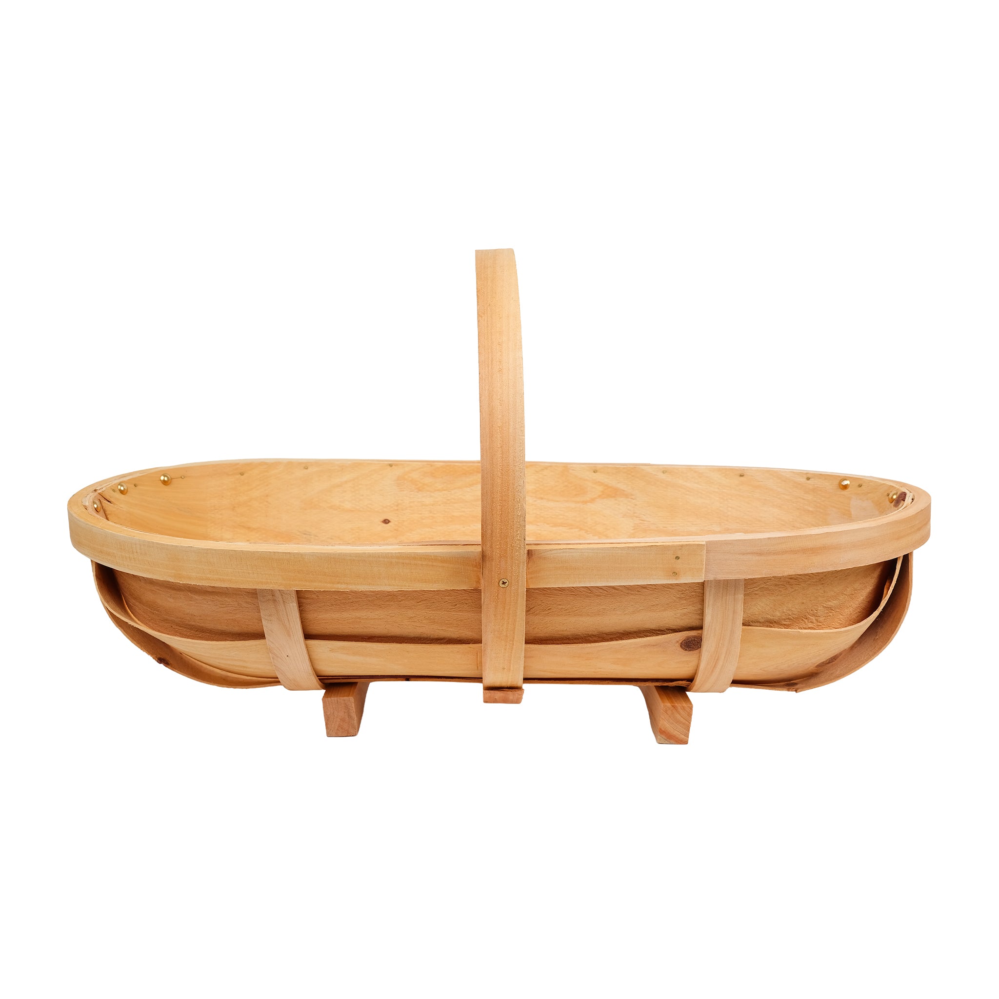 Handmade, wooden garden trug in a large size. 