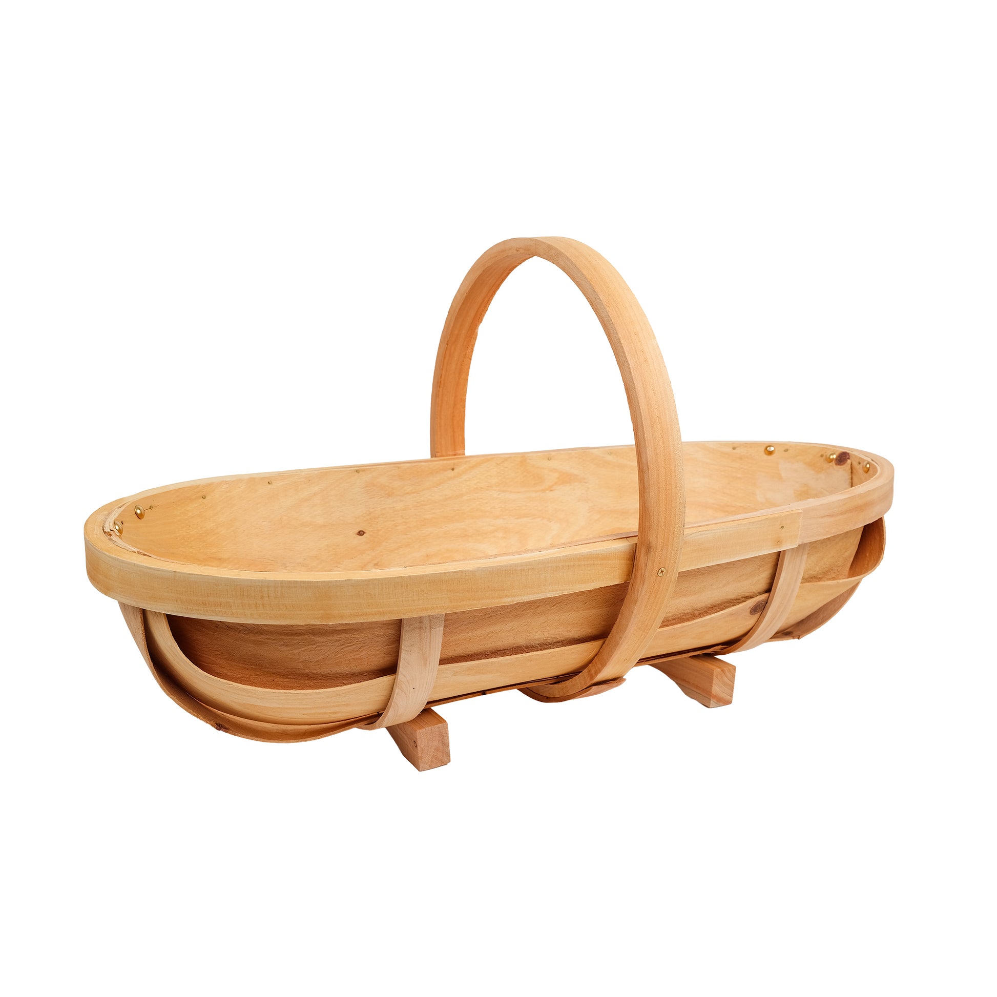 Handmade, wooden garden trug in a large size.