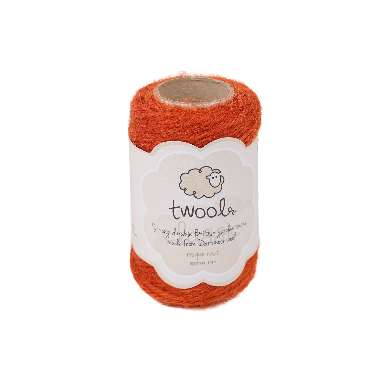 Spool of thirty five metre wool twine by Twool in a rust colour.