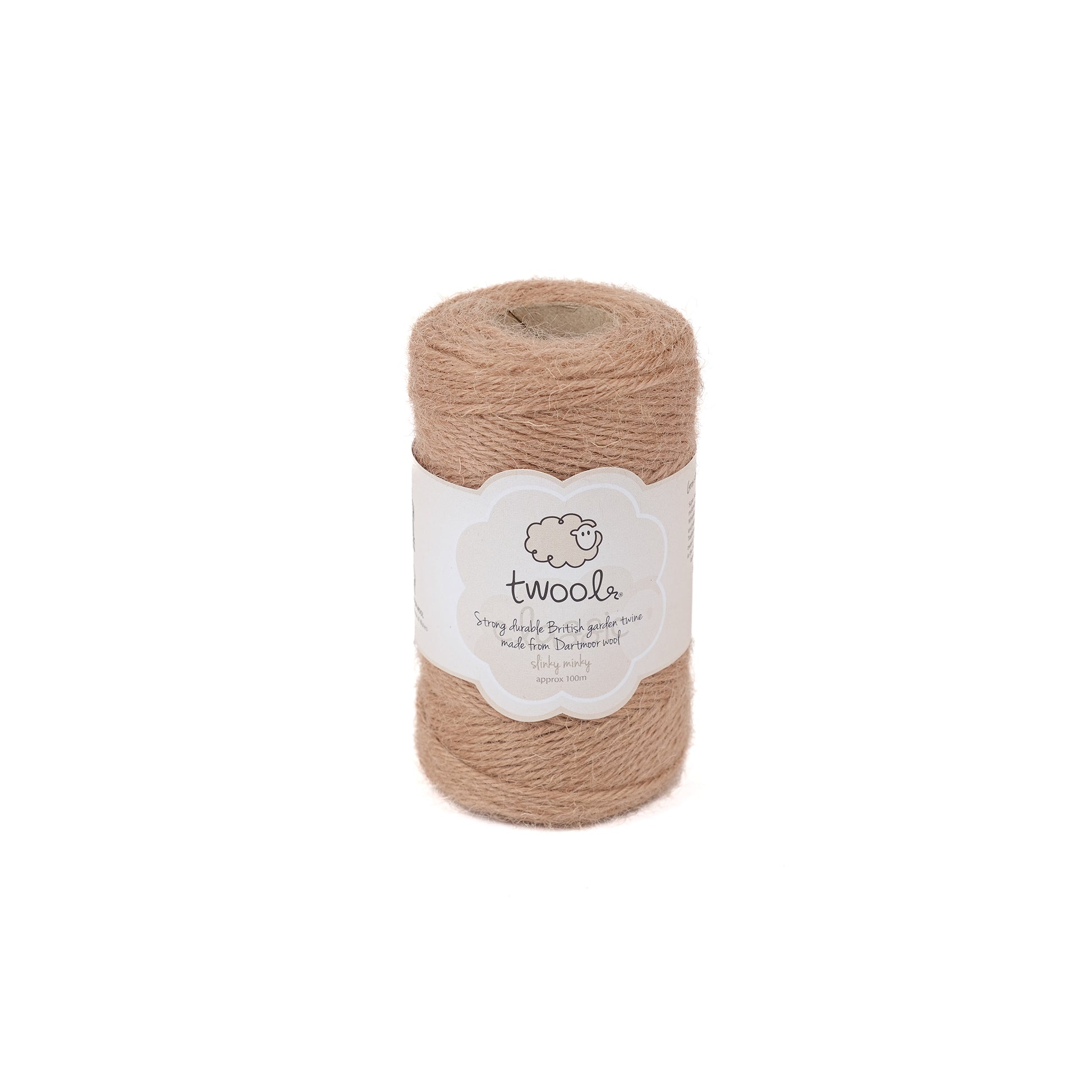 100 metre long spool of natural wool twine by Twool.