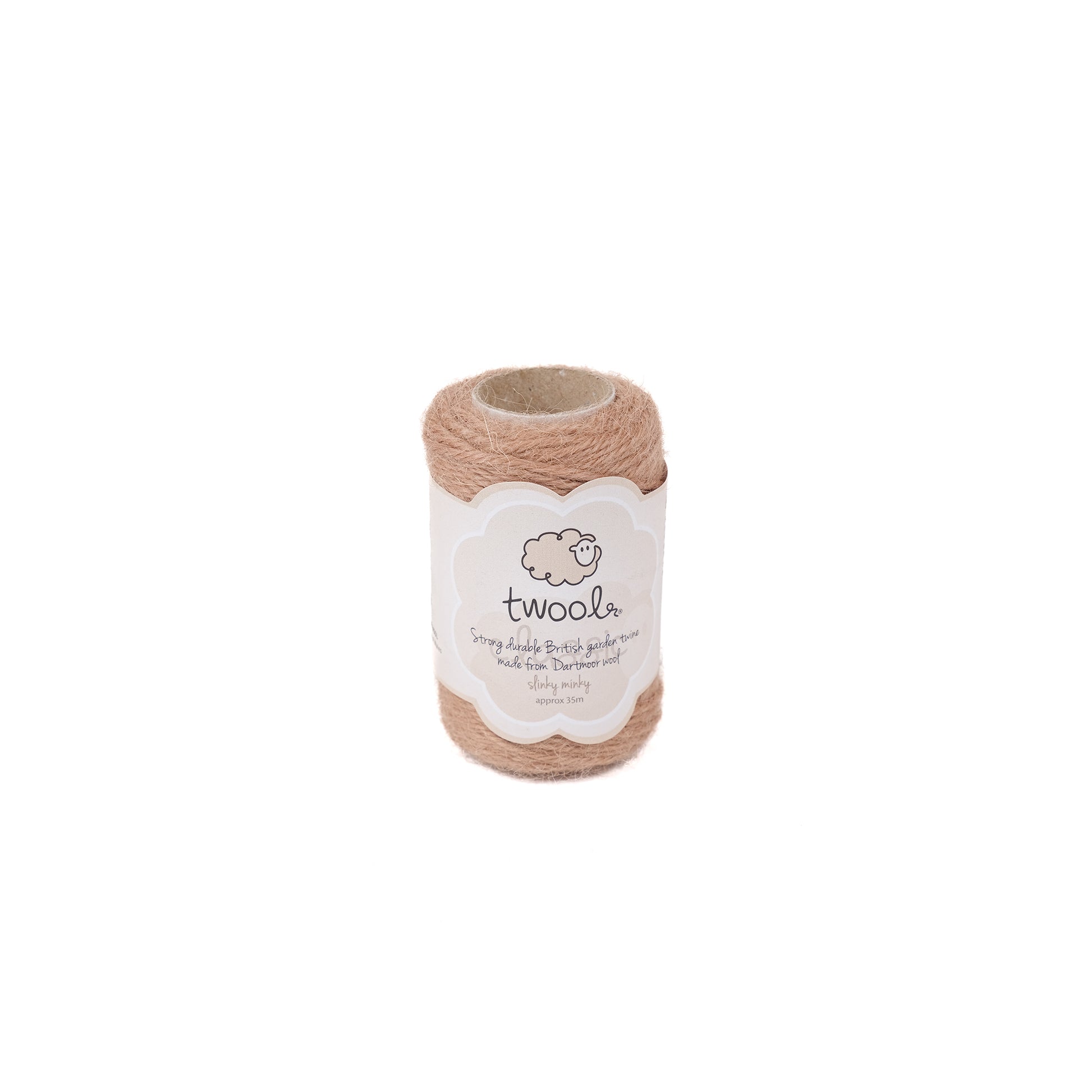 Thirty five metre long spool of natural wool twine by Twool.