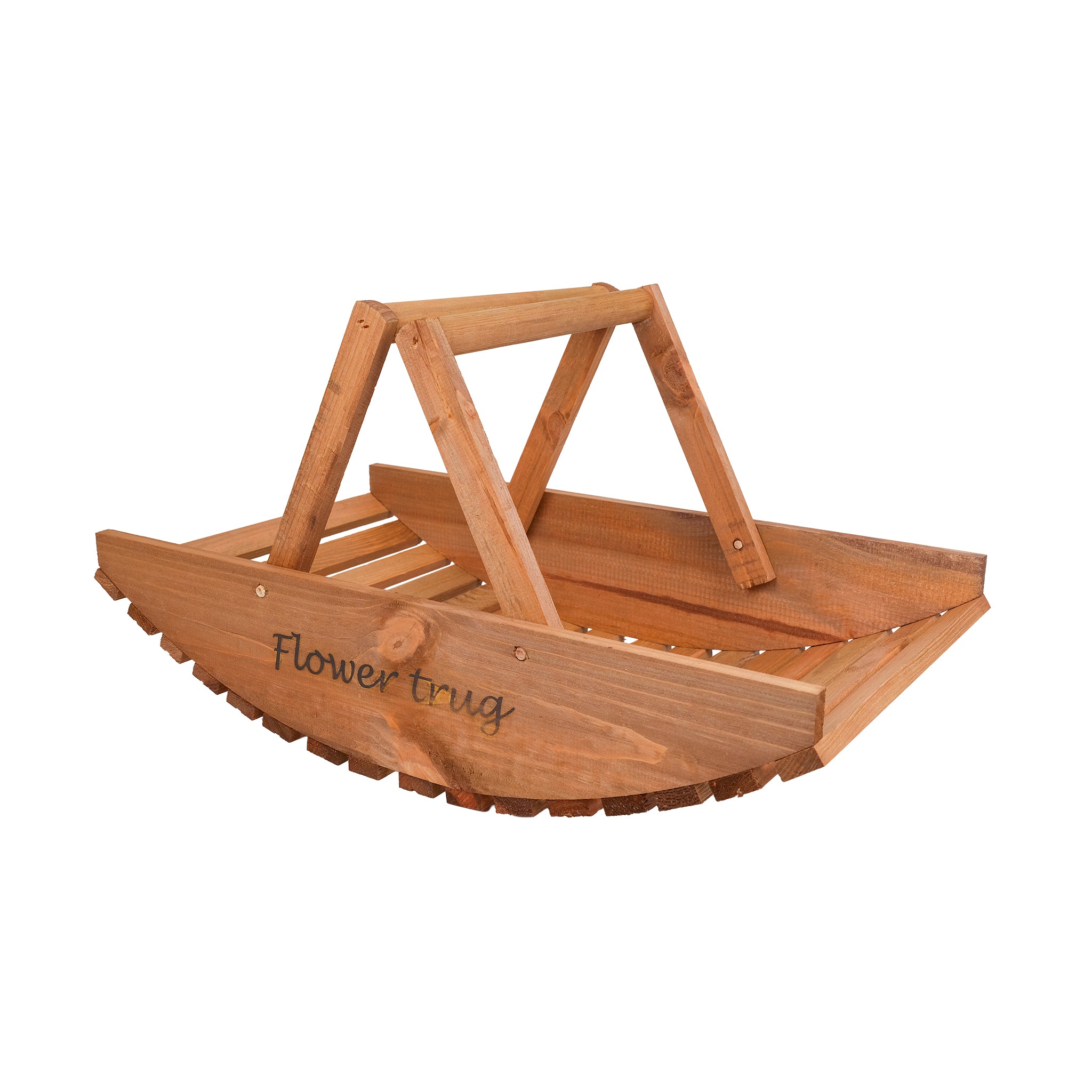 Wooden flower trug.