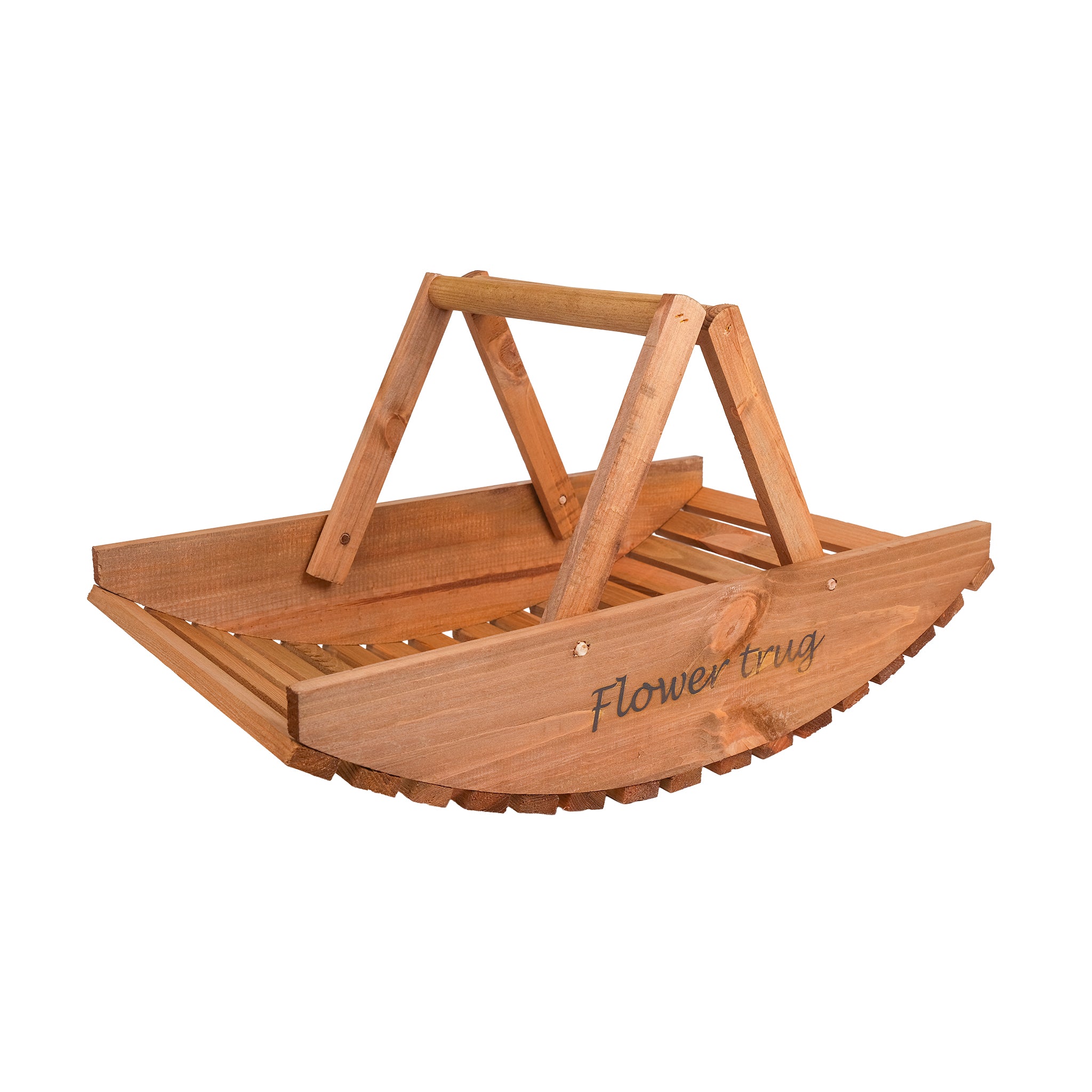 Wooden flower trug.