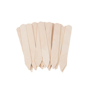 Pack of twenty wooden plant labels made of sustainably sourced birch. Wide enough to accommodate larger writing.