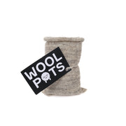 Pack of ten plastic free wool plant pots.