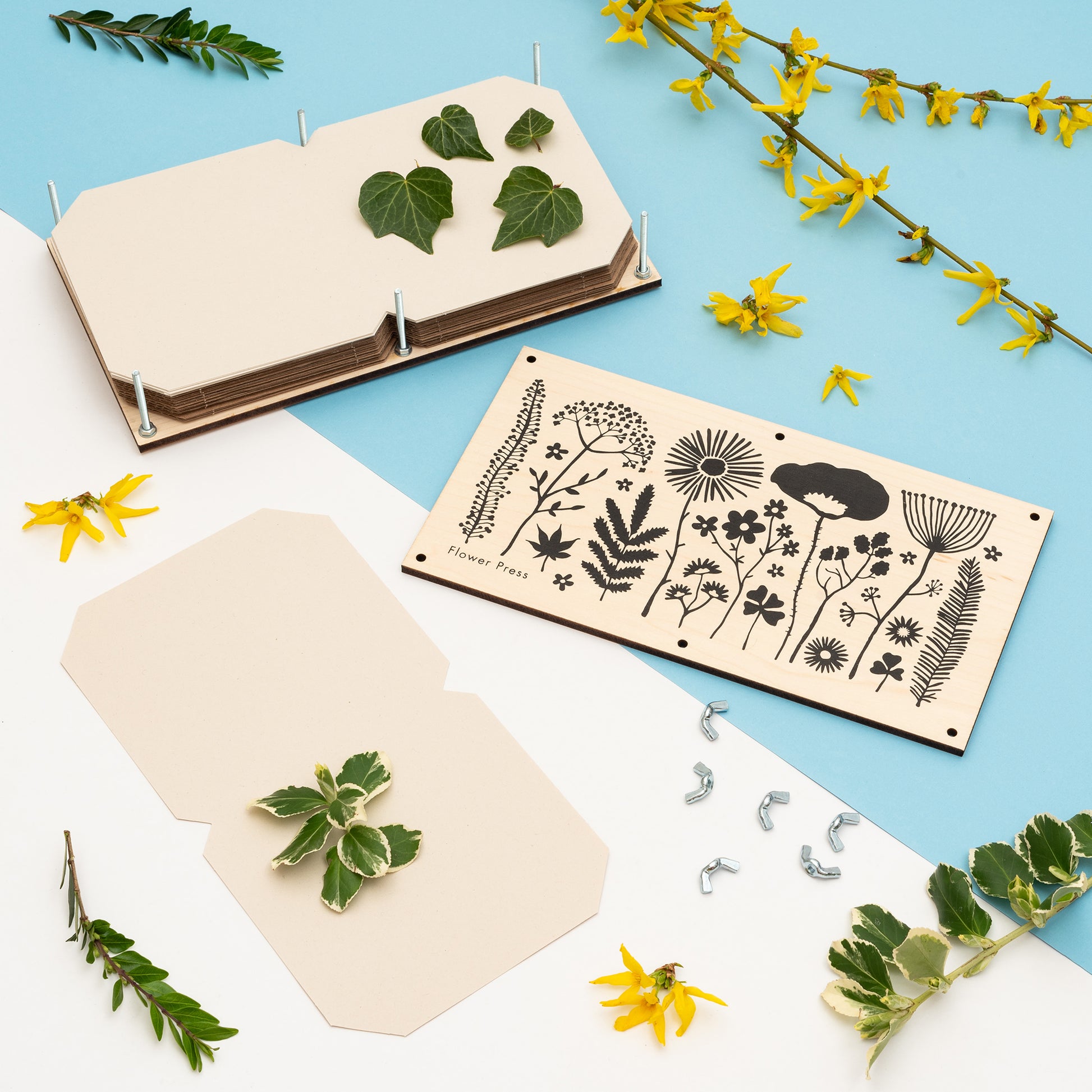 Extra large floral silhouette design flower press.